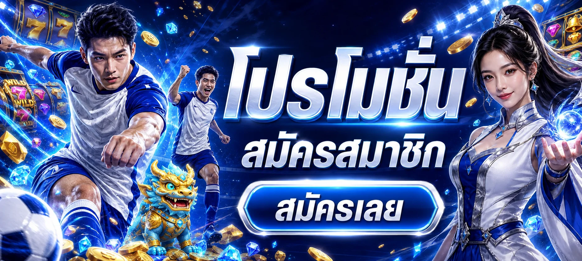 แบนเนอร์โปรโมชั่นสมัครสมาชิก FLIX333 พร้อมมาสคอตและเหรียญทอง